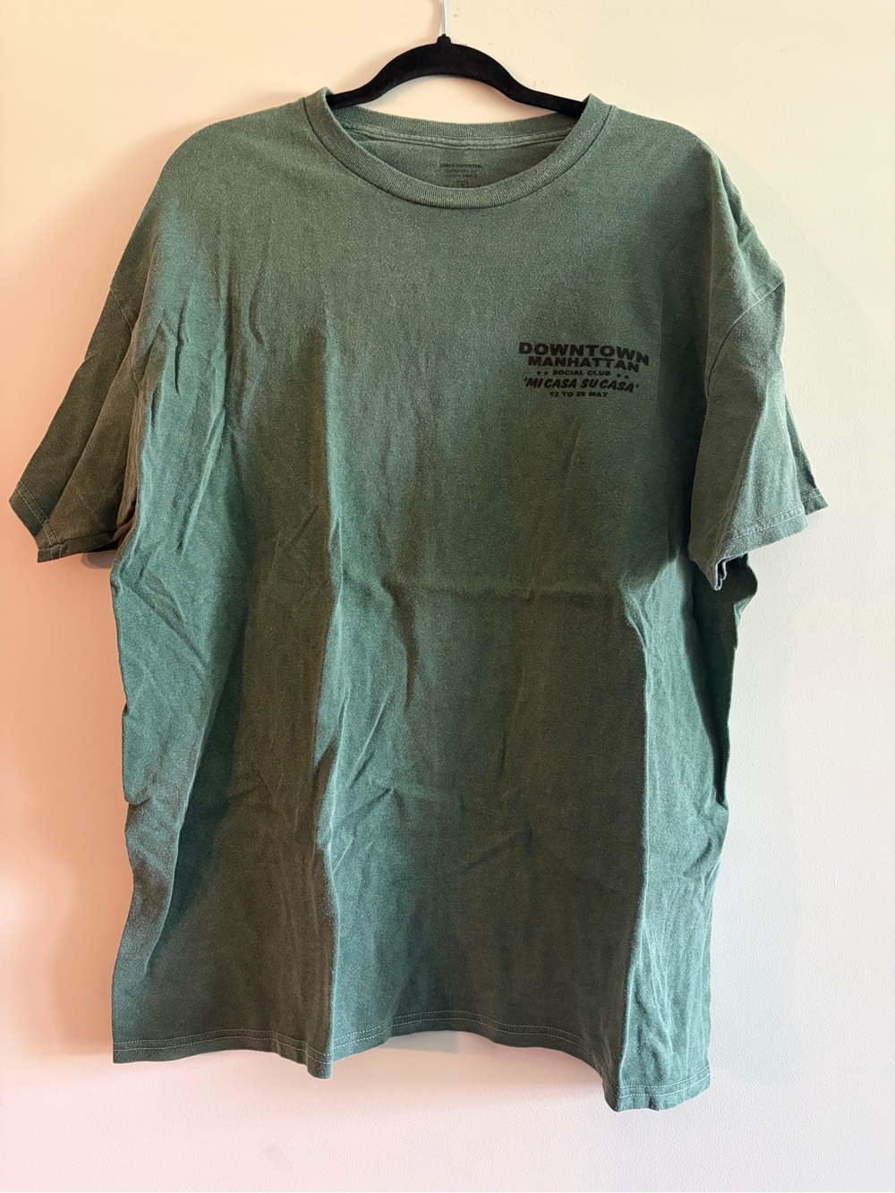 Urban Outfitters Oversized Fit Olive Green Short-Sleeve Graphic Tee